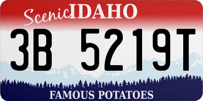 ID license plate 3B5219T