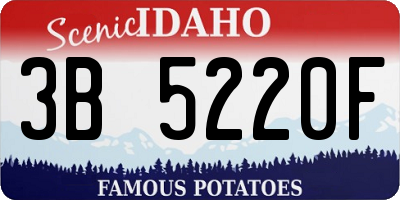 ID license plate 3B5220F