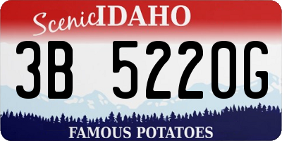 ID license plate 3B5220G