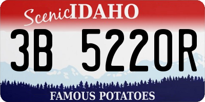 ID license plate 3B5220R