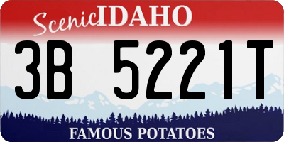 ID license plate 3B5221T