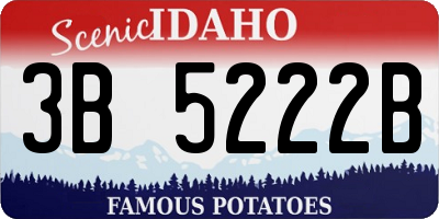 ID license plate 3B5222B