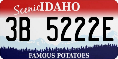 ID license plate 3B5222E