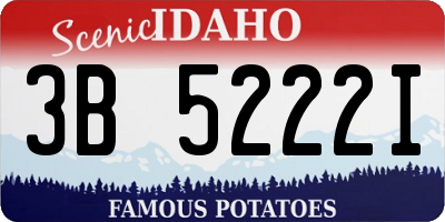ID license plate 3B5222I