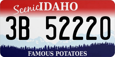 ID license plate 3B5222O