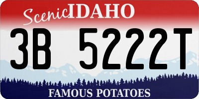 ID license plate 3B5222T