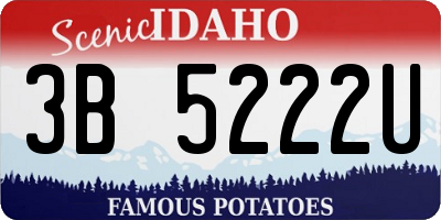 ID license plate 3B5222U