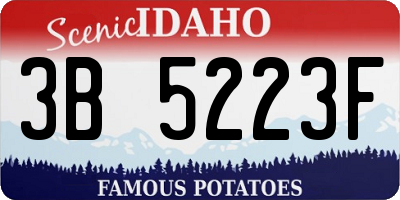 ID license plate 3B5223F