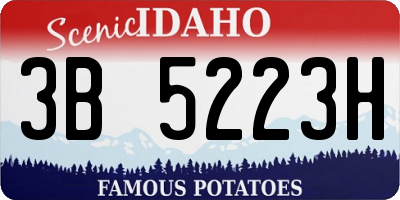 ID license plate 3B5223H