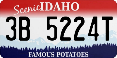 ID license plate 3B5224T