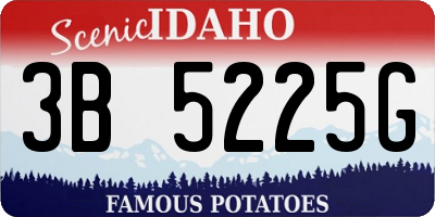ID license plate 3B5225G