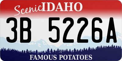 ID license plate 3B5226A