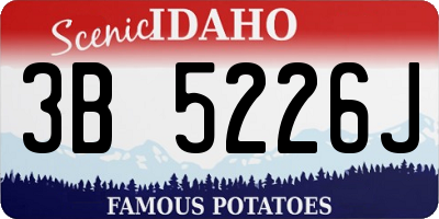 ID license plate 3B5226J