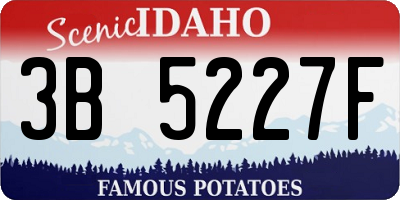ID license plate 3B5227F