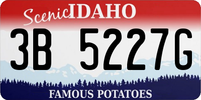 ID license plate 3B5227G