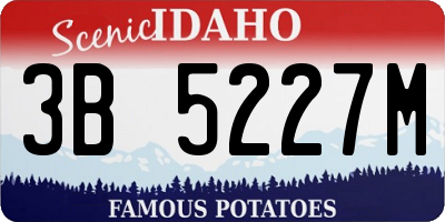 ID license plate 3B5227M