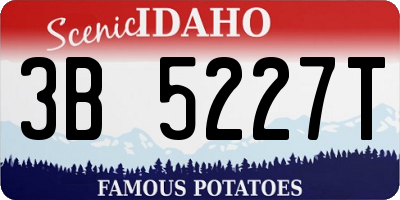 ID license plate 3B5227T