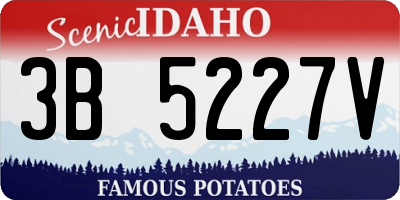 ID license plate 3B5227V