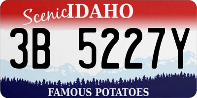 ID license plate 3B5227Y