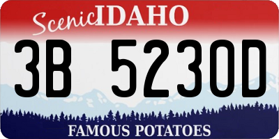 ID license plate 3B5230D