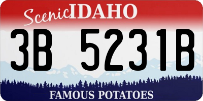 ID license plate 3B5231B