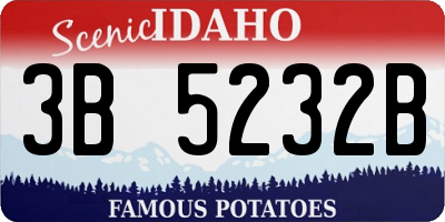 ID license plate 3B5232B