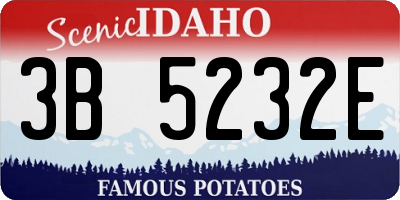 ID license plate 3B5232E