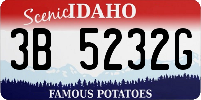 ID license plate 3B5232G
