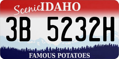 ID license plate 3B5232H
