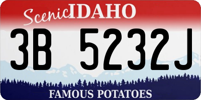 ID license plate 3B5232J
