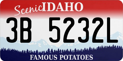 ID license plate 3B5232L