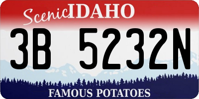 ID license plate 3B5232N