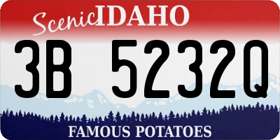ID license plate 3B5232Q