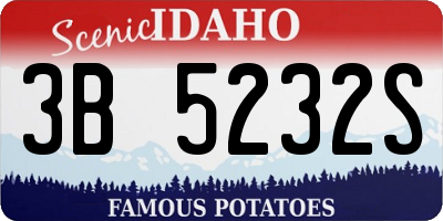 ID license plate 3B5232S