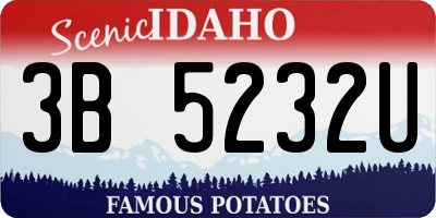 ID license plate 3B5232U