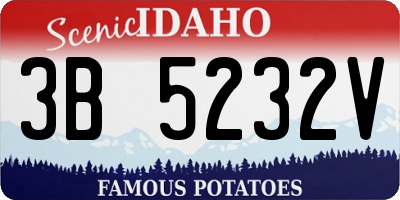 ID license plate 3B5232V