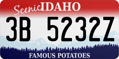 ID license plate 3B5232Z