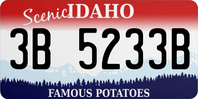 ID license plate 3B5233B