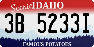 ID license plate 3B5233I