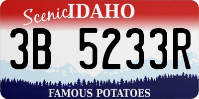 ID license plate 3B5233R