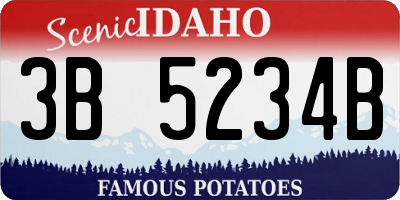 ID license plate 3B5234B