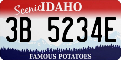 ID license plate 3B5234E
