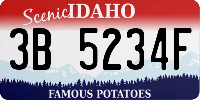 ID license plate 3B5234F
