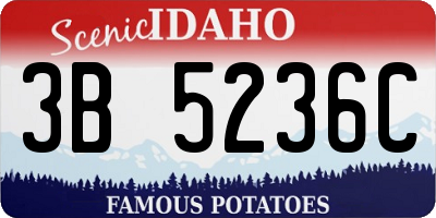 ID license plate 3B5236C