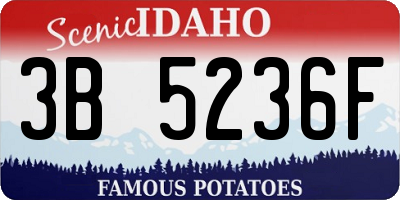 ID license plate 3B5236F