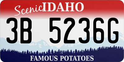 ID license plate 3B5236G