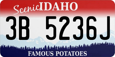 ID license plate 3B5236J