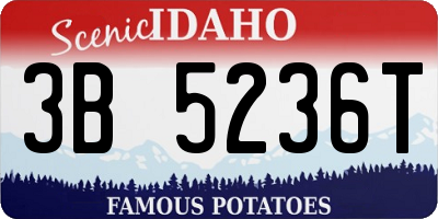 ID license plate 3B5236T