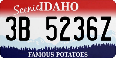 ID license plate 3B5236Z