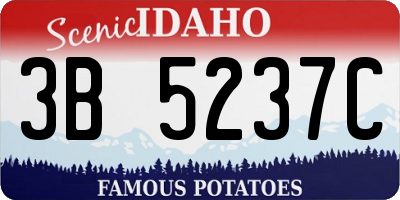 ID license plate 3B5237C